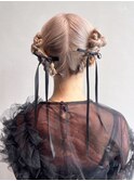 ロング顔周りレイヤー韓国ヘア美髪おくれ毛_ba547622