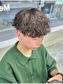 フェザーパーマサーフカール刈り上げセンターパート