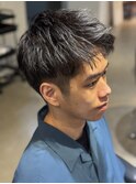 ショートスタイル×アップバング