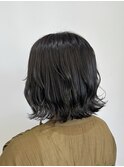 【江添茉友】アッシュカラー/ブルー/外ハネボブ