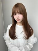 ストレートパーマ/髪質改善/酸性/ロングレイヤー/顔周りカット