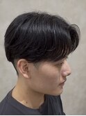 MEN’S HAIR/曲がる縮毛矯正/刈り上げセンターパート/円町