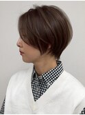 【白髪ぼかしハイライトで作る大人上品ショートボブ】