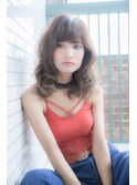 ミルクティアッシュ 抜け感ヘア