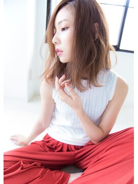 アンジュ ヘアー(Ange hair) アンジュヘアー 大人かわいい無造作耳かけスタイル