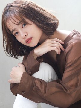 アンルポン 天満橋(un le pont) 【un le pont天満橋】大人ナチュラルボブ×シースルーバング