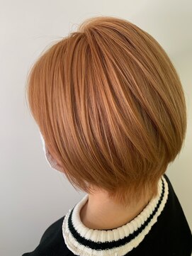 カラーワールド カンナヘアーメゾン(color world canna hair maison) ダブルブリーチアプリコットシースルーマッシュ20代30代40代