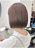 ナチュラルボブショートミニボブダブルカラーハイライトブリーチ