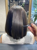 透明感艶カラー×髪質改善ULTOWAトリートメント/暗髪/グレージュ