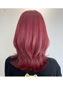 ユーフォリア 新宿通り(Euphoria) ◆ピンクレッド /ピンク/シアーカラー/セミディ/レイヤー