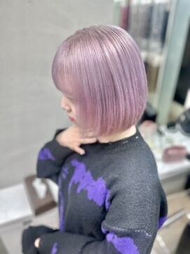 ディア(.eer) ボブ×ラベンダーパープル/推しカラー/ハイトーンショートボブ