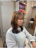 【デザインカラー】シアーベージュxヘムブラック【新宿】