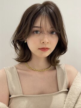 ジーナ 北千住ミルディス通り(Zina) 透け感たっぷりボブ大人デザインカラー【Zina北千住ミルディス】