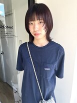 ディレクト(Direct) 《Direct》顔まわりカット×カシスレッド