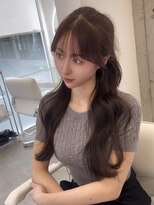 アイシー 表参道(ICY)&nbsp;韓国ヘア 2wayバング 顔まわりカットNo.1 レイヤー グレージュ