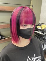 ガルボ ヘアー(garbo hair)&nbsp;ハイトーン デザインカラー ピンク 10代 20代