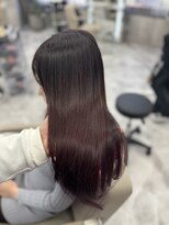 エヴァン(HEVIN) ☆6トーン☆ブリーチ無しカラーでボルドー