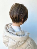 丸みショート×オリーブベージュ