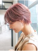 ピンクヘアー透明感カラー小顔ピンクグレープフルーツ_39513