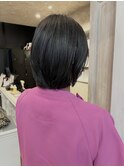 福山美容室caary レイヤー内巻きボブ切りっぱなし40代30代
