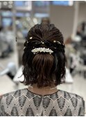 【高木美緒】ハーフアップアレンジお呼ばれヘアボブ