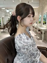 フォルテ 表参道店(FORTE)&nbsp;くびれヘア/アプリコットオレンジ/ハイライトカラー