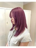 セミロング/パープル/ラベンダー/艶カラー