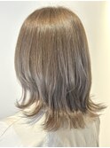 ブリーチなし透明感アッシュ