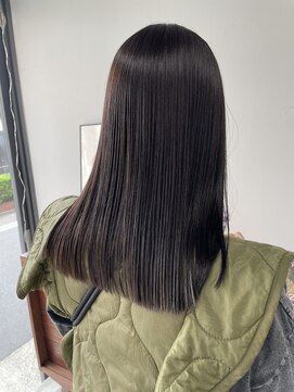 ヘアー アイス 御器所本店(HAIR ICI) 冬カラー◎髪質改善縮毛矯正オリーブベージュパツっとミディ