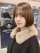 グリッター 泉中央店(GRITTERs)&nbsp;ベージュカラー×コンパクトボブ