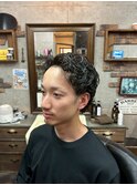 MEN’S HAIR/サーフカール/刈り上げセンターパート/印西