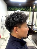 夏の刈り上げショート×ショートツイスパ