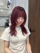 ルル(Lulu)&nbsp;レイヤースタイルワインレッドカラー