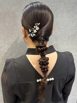 ラミエバイメルト 下北沢(lamie by melt)&nbsp;花田/結婚式ヘアセットお呼ばれヘアアレンジ編みおろし下北沢