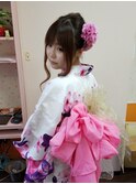 浴衣の着付け&アップ