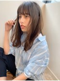 【アフロート添田】小顔シースルーバングのヘルシーレイヤー