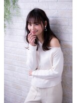 ヘアーアートシフォン 池袋西口店(Hair art chiffon)&nbsp;伸ばしかけくせ毛風くびれセミディ無造作カールピンクアッシュ