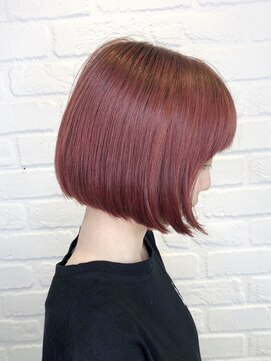 デイジー インデックスヘア 大島店(DAISY index hair) ピンク ラズベリーピンク ピンクベージュ ダブルカラー ボブ