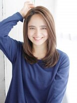 ヘアメイク ナル(hair make nalu)&nbsp;かきあげバングのナチュラルストレート