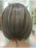 メリハリショートボブ&グレージュカラー
