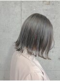 ミニボブ×ハイトーングレージュ ケアブリーチ/ハイトーン