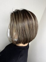 フロート 小阪店(float)&nbsp;シルキーべージュ_マロンベージュ Aラインボブ かきあげ