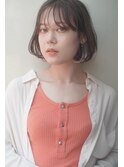 イヤリングカラー ボブ 大人かわいい フェザーバング
