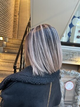 ラフ(LAFF) #黒髪#ボブルフ#ネビージュ#小顔#ワンレン