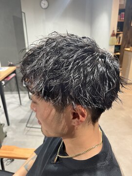 スウェル 柏店(Swell) ハイライト/マッシュパーマ/ウルフ/アッシュブラック/柏/MEN'S