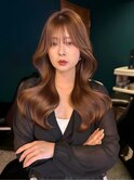 韓国ヘア/顔まわりカット/くびれヘア/前髪あり/