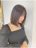 髪質改善 縮毛矯正 ナチュラルストレート 韓国 前髪 顔周り ボブ