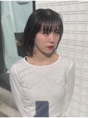黒髪 ボブルフ ネビージュ 小顔 ワンレン 