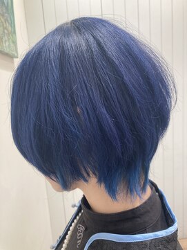 モリオフロムロンドン 大宮店(morio from London) ウルフカット×ブルー【村田】