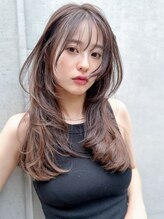 ビビディバビディブー 枚方ビオルネ店(Bibbidi.bobbidi.boo) 韓国ヘアワンカールレイヤーカット小顔カットショコラベージュ